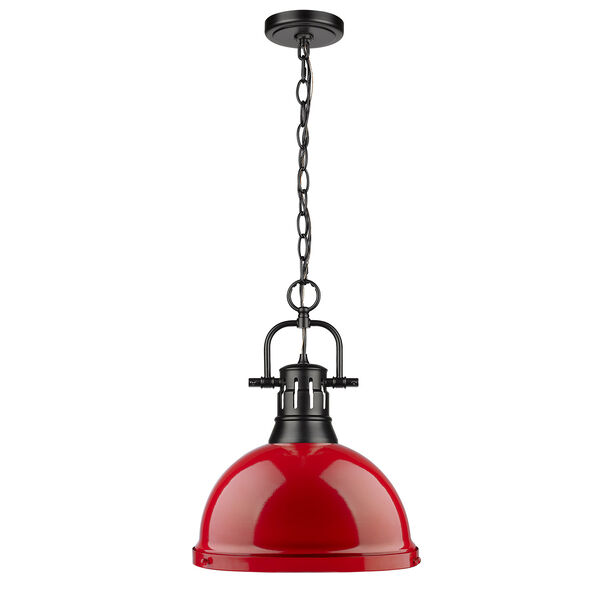 Duncan Black and Red 16-Inch One-Light Pendant, image 2